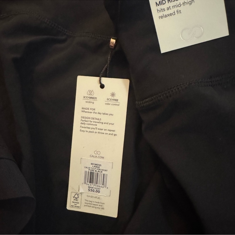 CALIA Women's TrueLight Mid Rise Bermuda Shorts Black Small - Picture 6 of 6